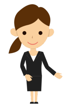 【人物】案内する女性のイラスト1