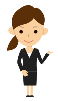 【人物】案内する女性のイラスト3