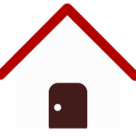 家（赤い屋根）のイラストアイコン