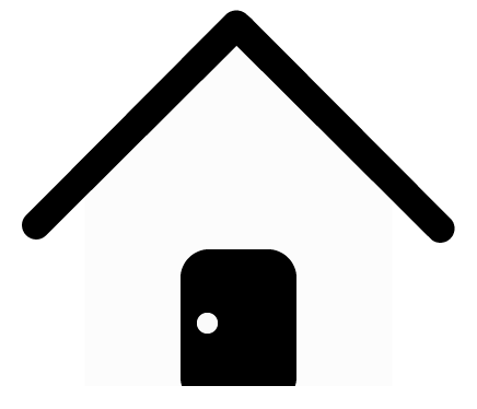 家のイラストアイコン（黒い屋根）