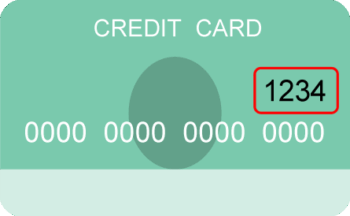 クレジットカード（表面）CVCのイラスト