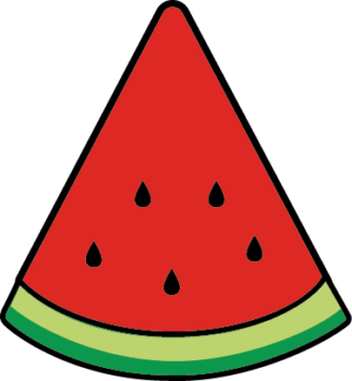 カットしたスイカのイラスト