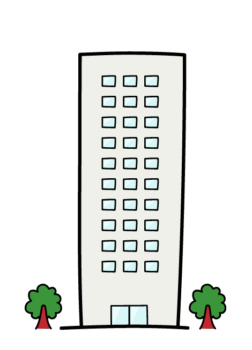 高層ビルのイラスト