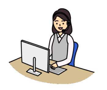 サポートセンター（女性）のイラスト2