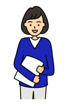 書類を持つ女性のイラスト