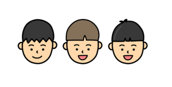 男の子の顔のイラスト