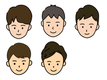 男性の顔のイラスト