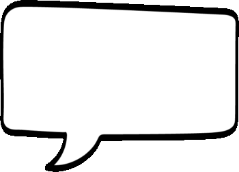 四角い吹き出しのイラスト