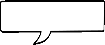 長四角の吹き出しのイラスト