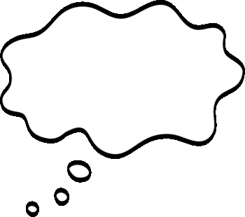 心の声の吹き出しのイラスト