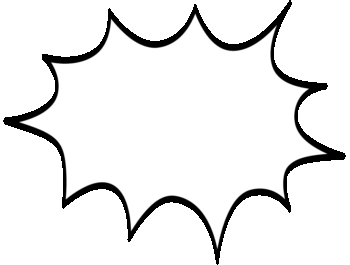 ギザギザの吹き出しのイラスト