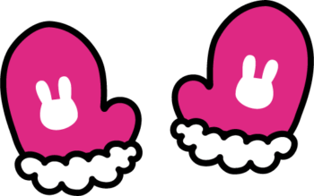 ピンクの手袋のイラスト