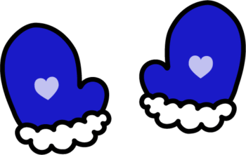 青い手袋のイラスト