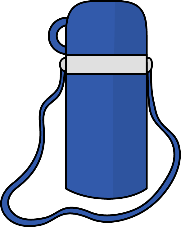 水筒のイラスト（青色）