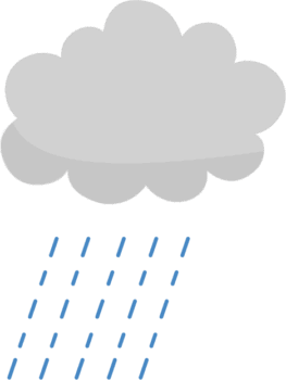 雨・大雨と雲ののイラスト