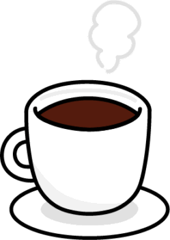 ホットコーヒーのイラスト