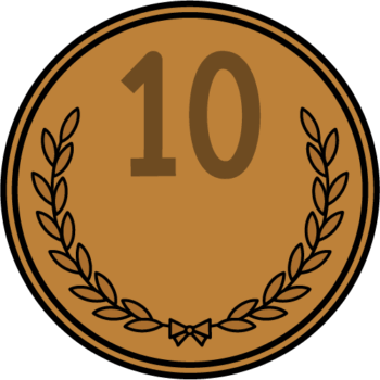 お金（10円玉硬貨）のイラスト