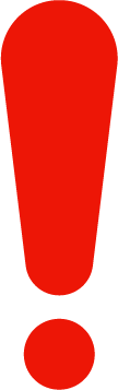 赤いビックリマークのイラスト