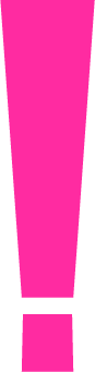 ピンクのビックリマークのイラスト