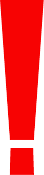 赤いビックリマークのイラスト