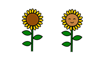 ひまわりのイラスト