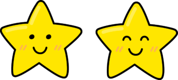 星のイラスト（笑顔）