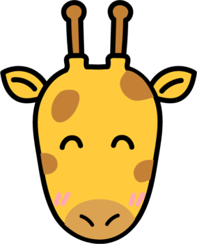 可愛いキリンのイラスト