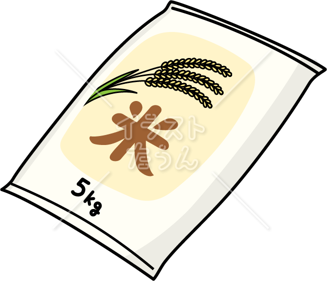 お米のイラスト（5kg）
