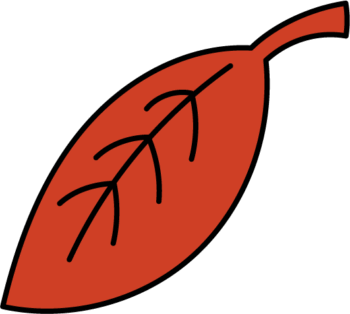 紅葉した葉っぱのイラスト