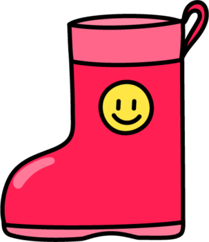 長靴（ピンク）のイラスト