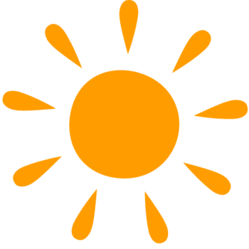 太陽のイラスト（晴れ）