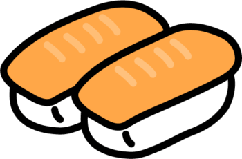 サーモンのお寿司のイラスト