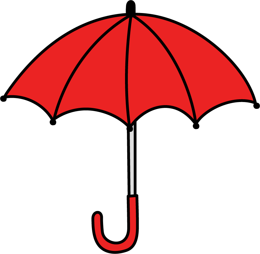傘のイラスト（赤）