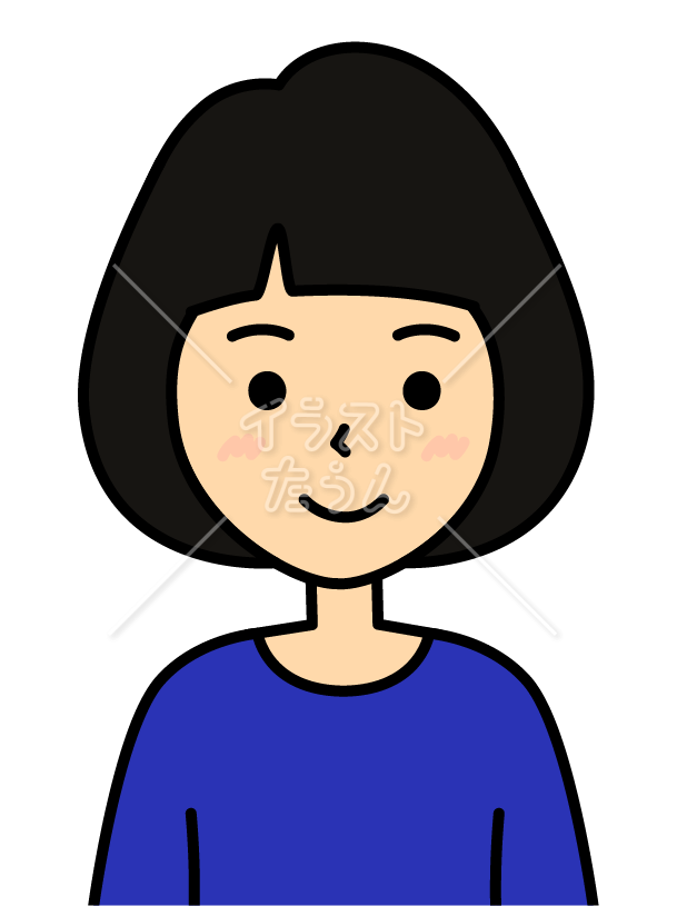 笑顔の女性のイラスト3
