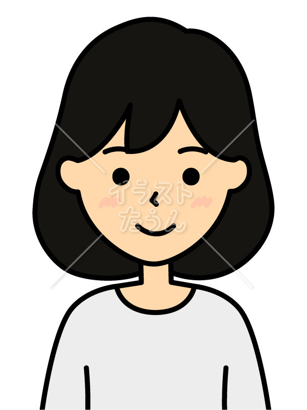 笑顔の女性のイラスト4