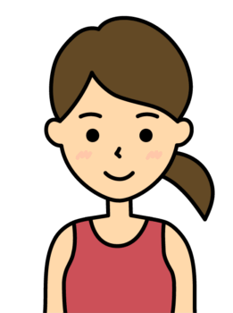 タンクトップの女性のイラスト