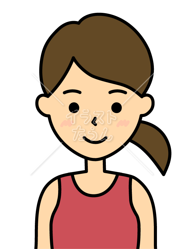 タンクトップの女性のイラスト